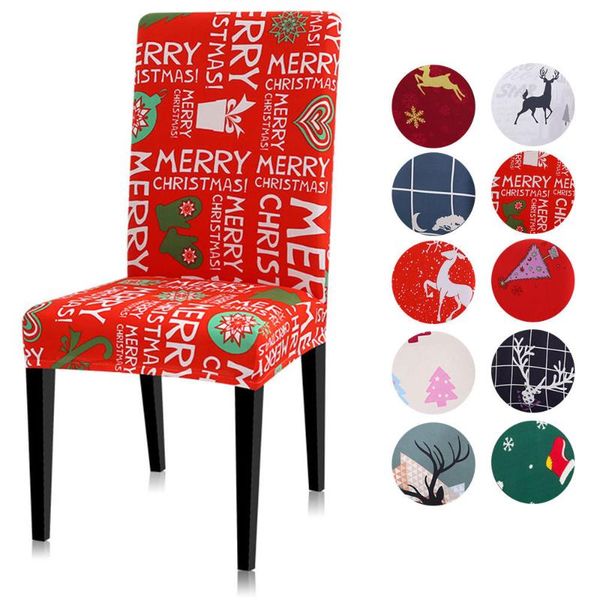 

chair covers cover christmas modern seat stretch printing universal for chairs be37305
