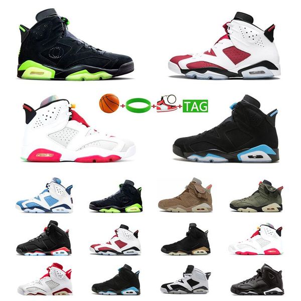 

6s basketball shoes marron oreo infrared pe british khaki black cat ts men women sports sneakers size 40-47