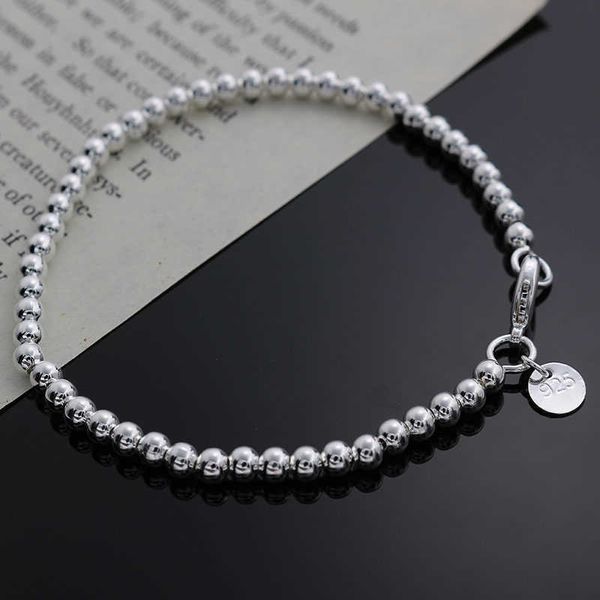 

beautiful fashion elegant gold color silver 4mm beads chain women letter cute bracelet gorgeous jewelry h198, Golden;silver