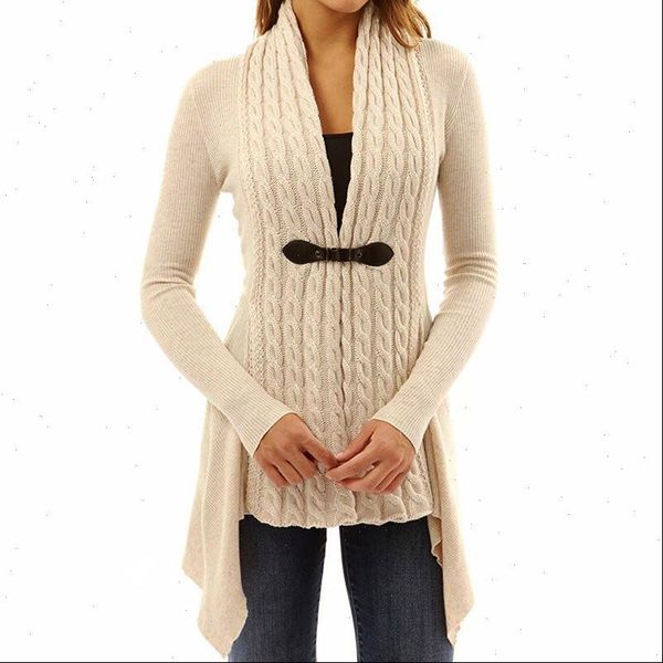 

plus size women sweaters 4xl autumn winter cardigan coat long sleeve v neck irregular ladies slim sweater jacket outwear, White;black