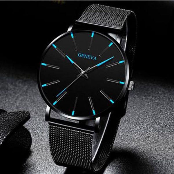 

minimalist men's fashion ultra thin watches simple men business stainless steel mesh belt quartz watch relogio masculino wristwatches, Slivery;brown