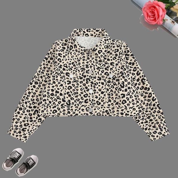 

jackets leopard print autumn coat, Blue;gray