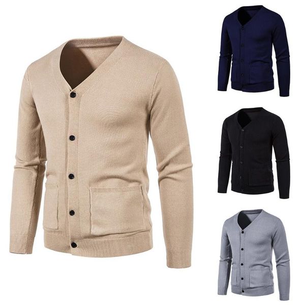 

men's sweaters cardigans mens knitted v neck sweater cardigan long sleeve plain button knitwear jacket loose solid casual style clothi, White;black