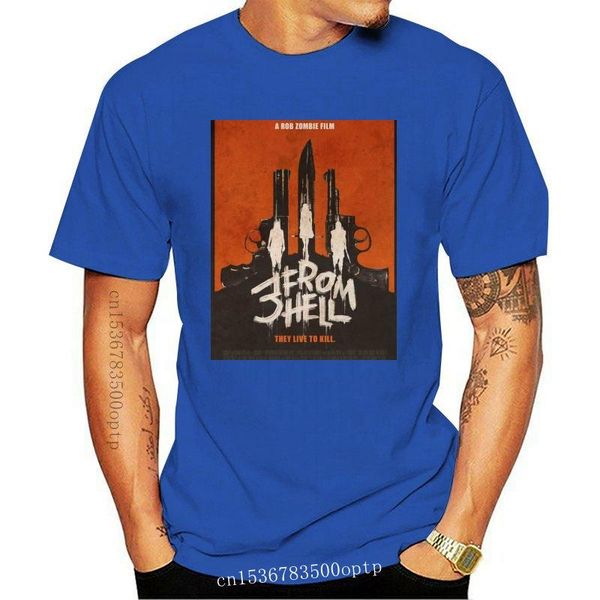 

men's t-shirts 3 from hell they live to kill rob zombie t shirt 2021 mens 100% cotton plus size tee, White;black