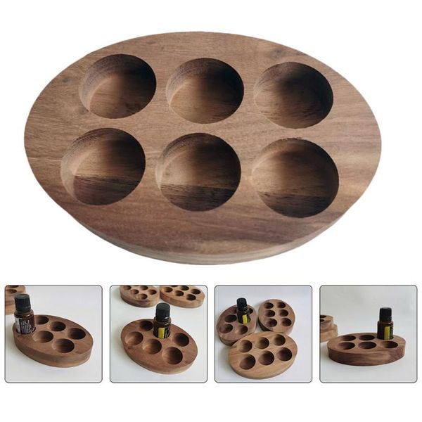 

storage bottles & jars 1pc simple essential oil bottle stand wooden display box