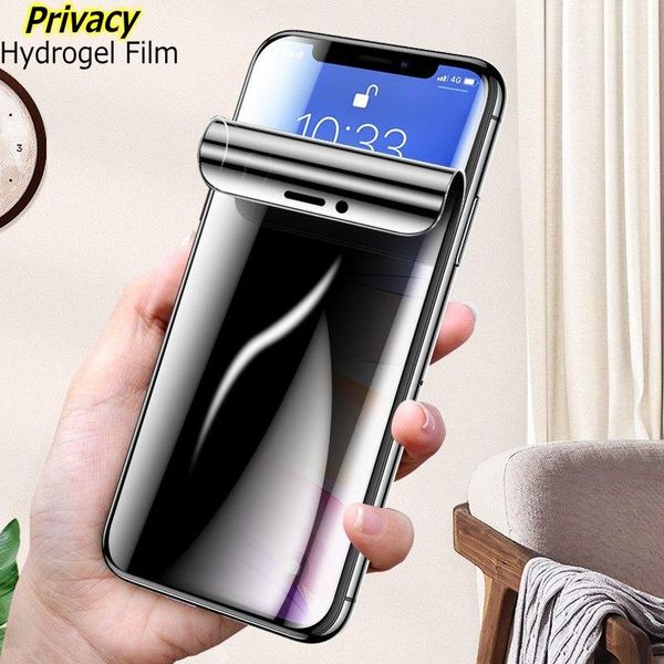 Filme de hidrogel para Galaxy S20 Ultra S10 Plus Privacy Peep Soft Screen Protector S9 Nota 8 9 10 Protetores de telefone celular