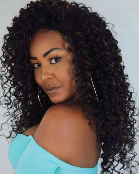 

wig small curly high temperature silk headgear short curl for sale, Black;brown