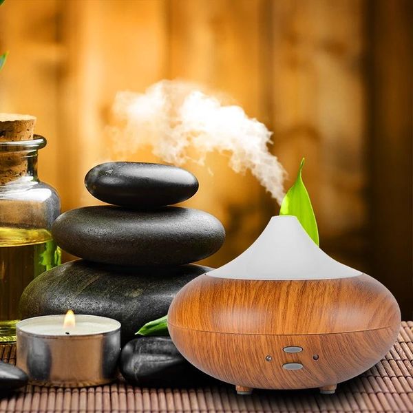 

humidifiers aroma cool mist humidifier essential oil diffuser dark/light wood grain