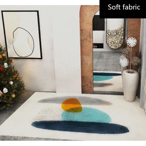 

carpets nordic shaggy carpet home living room geometric kid soft anti-slip rug bedroom decoration large rugs fluffy