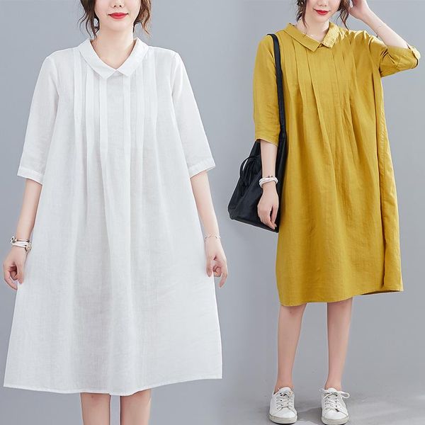 

arrive summer maternity dress woman loose version large size dresses pregnant clothing md-02898, White