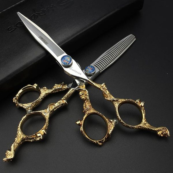 

inch hair scissors sapphire gold dragon home professional japan hairdressing