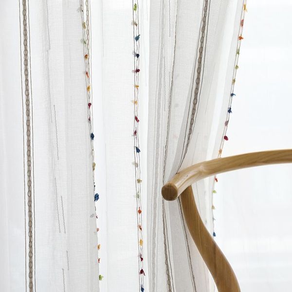 

curtain & drapes simple striped sheer tulle window curtains for living room the bedroom modern blinds