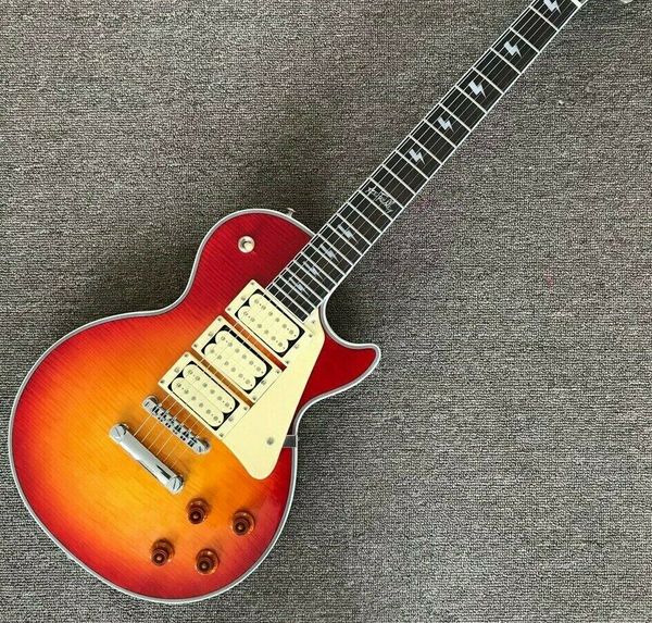 

ace frehley cherry sunburst style electric guitar