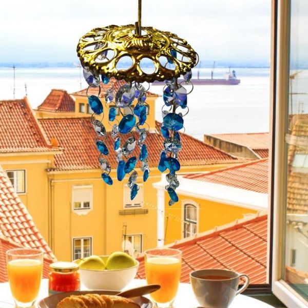 

decorative objects & figurines faux crystal wind chimes eye-catching glass wind-bell balcony decoration for daily life pendant decor