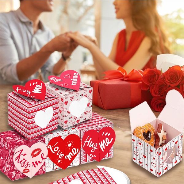 Articoli per feste San Valentino abbraccio amore baciami confezione regalo biscotto rosa Regali per coppie in cartone tridimensionale 5405 Q2