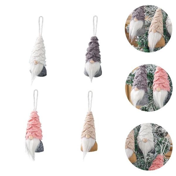 

christmas decorations 4pcs hanging gnome doll tree plush pendant home