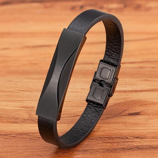 

charm bracelets geometric pattern accessory design rvs heren leather bracelet black simple style valentine's day poison, Golden;silver