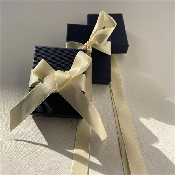 

kex3 straight earringsnecklaces butterfly square jewelry packaging boxes creative simple jewelry boxes tape bow decoration packing straight, Black;white