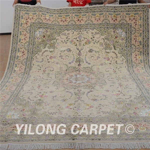

carpets yilong 8'x10' vantage oriental carpet beige wool exquisite turkish handmade rugs (1306)