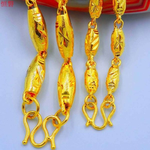 

exaggerated 8n olive necklace men's sand gold jewelry necklace, Black