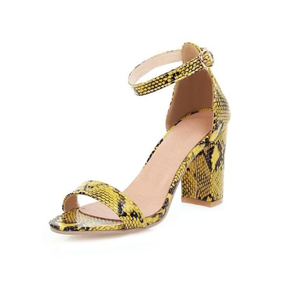 

fashion women's shoes wild round head thick heel comfortable print 20-5 sandals, Black