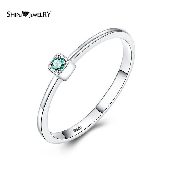 

cluster rings shipei 100% 925 sterling silver emerald pink sapphire ruby gemstone wedding engagement fine jewelry ring for women, Golden;silver