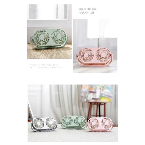 

electric fans mini small bean deskdouble-headed fan home office usb cooling