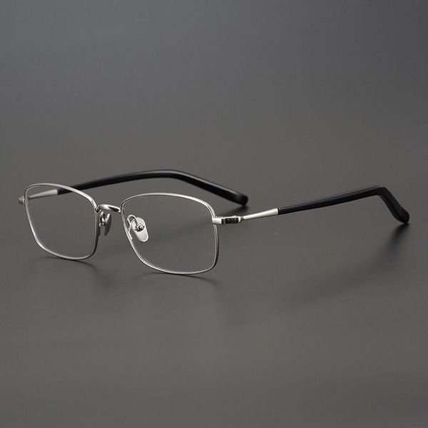 

fashion sunglasses frames japan handmade pure titanium glasses frame men vintage super light exquisite eyeglasses women myopia, Black
