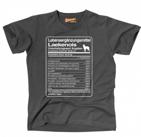 

t-shirt dose laekenois life supplements shepherd men dog, White;black
