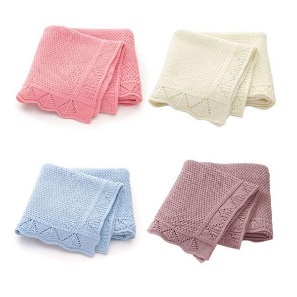 

blankets & swaddling baby knitted swaddle wrap toddler crib quilt stroller blanket