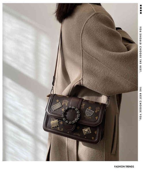 

2022 factory outlet online bag female autumn new single shoulder messenger with foreign texture korean fashion trend small square bag z4hj