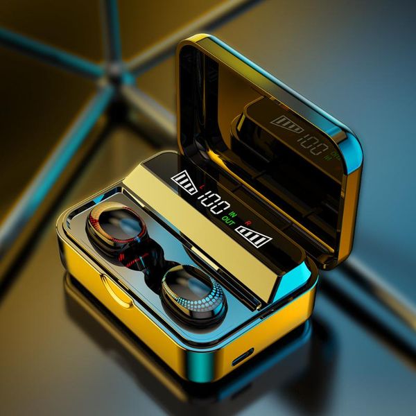 

headphones & earphones tws bluetooth earbuds v5.0 stereo hifi true wireless in-ear earphone sports headsets hands2200 mah charging box