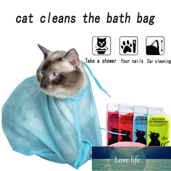 Toelettatura per gatti Borsa portatile Pulizia Bagno Contenzione Doccia Prodotto per il lavaggio di animali domestici per gatti Vestito multifunzionale speciale Prezzo di fabbrica design esperto Qualità Ultimo stile