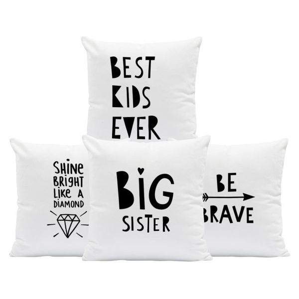 

word letter cushion covers be brave diamond pillowcase european meditation home decorative throw pillow 45*45 velvet gifts cushion/decorativ