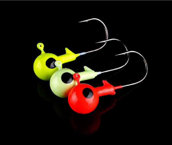 

5pcs 1.8g 2.5g 3.5g 5g 7g 12g 14glead hook luminous fake bait barbed with soft bug lure fish fishing hooks