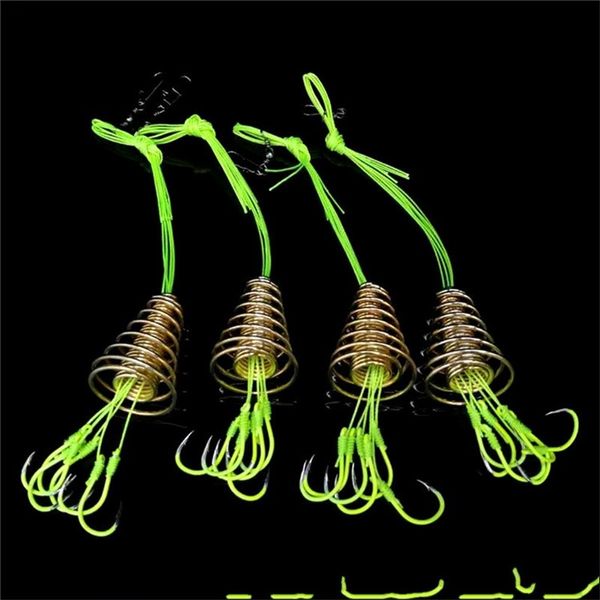 

explosion 4pcs/box anti-hanging fishing hook fish tackle 6 hooks barbed high carbon steel crap fishing accessories pesca 450 x2