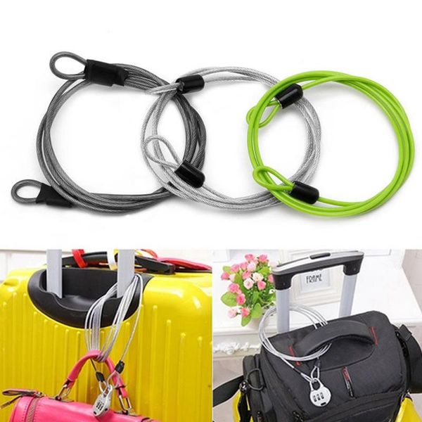 

bike locks 1pcs wire rope metal lock universal luggage bicycle chain outdoor line