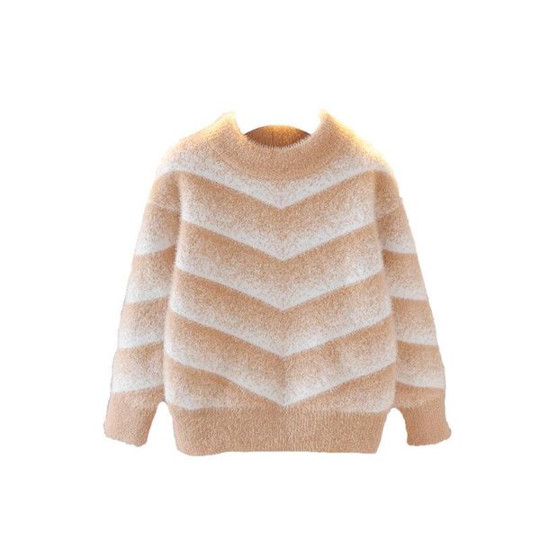 

cardigan winter kids year sweaters toddler girl thicken pullover clothes children fashion pattern fleece christmas sweater 4-11t, Blue