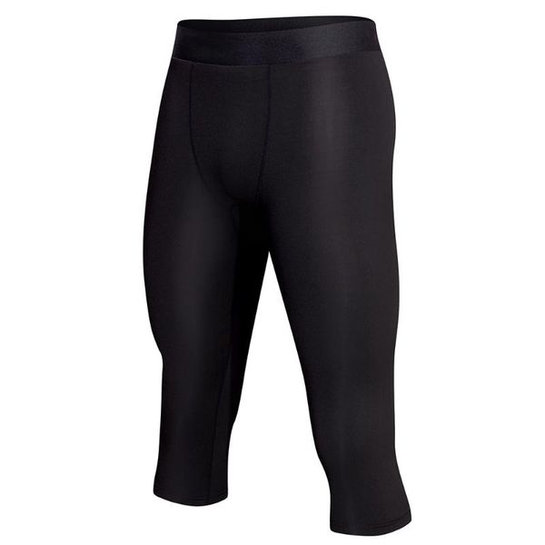 

running pants leggings men compression tight sports fitness cloth 3/4 trousers basketball soccer skinny leggins hombre, Black;blue