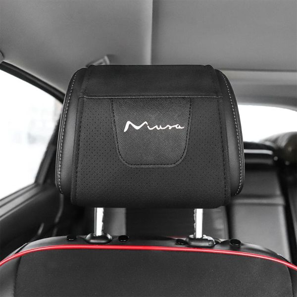 

car seat covers 1pc for lancia musa headrest protector cover pu leather accessories