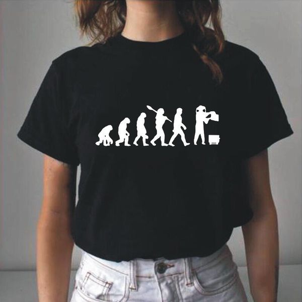 

women's t-shirt beekeeping apiarist honey bee evolution tee shirt femme casual funny beekeeper t women camisas de mujer, White
