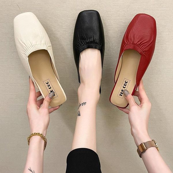 

flat shoes female womens slippers outdoor pantofle luxury slides cover toe loafers 2021 designer soft rubber summer fashion rome1, Black