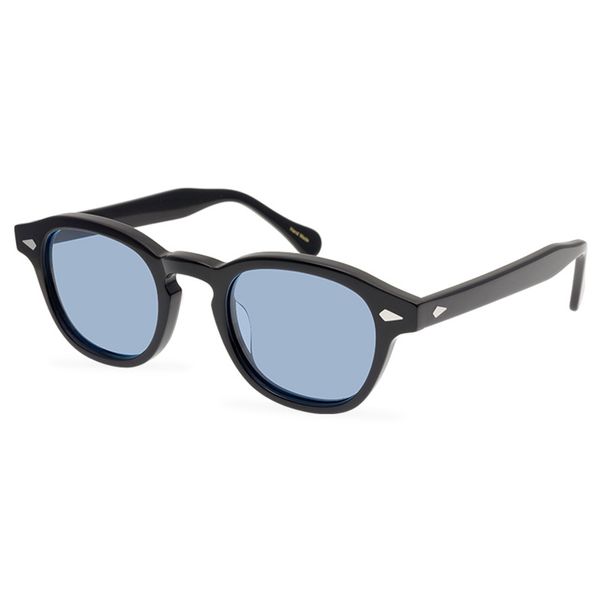 Moda marca homens mulheres óculos clássicos estrelas eyewear unisex estilo europeu óculos vintage para mulheres azul / escuro lentes verdes sol óculos 49mm