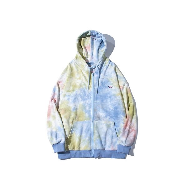 

hoodiesmen's new autumn hoodie long sleeve hip hop tie dyed printed terry small sweater for couples men and women 184, Black