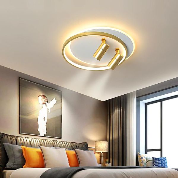 

ceiling lights nordic led white lustre lamp modern golden spotlight lighting decoration for bedroom living room corridor aisle fixtures