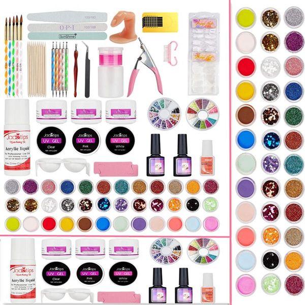 

nail art kits 36 color acrylic powder set extension all for manicure gel polish decorations tools kit carving
