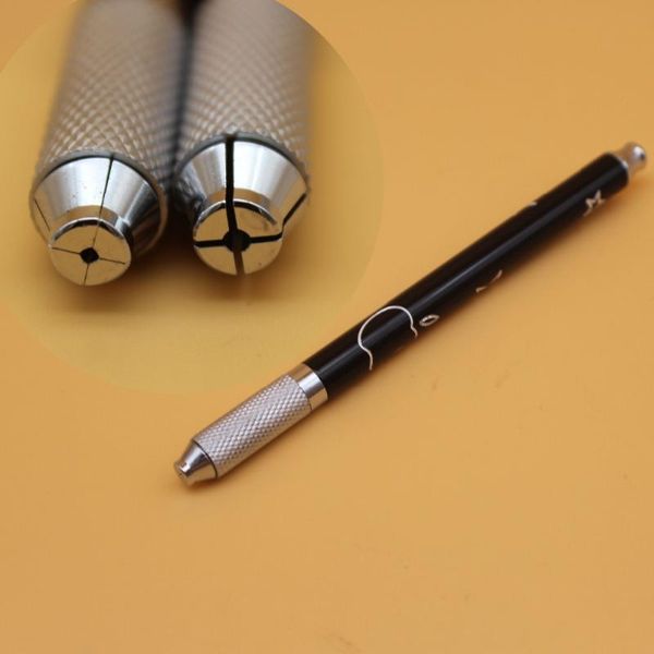 

tattoo guns kits 1pcs two needle used microblading pen black eyebrow manual for permanent makeup 3d embroidery