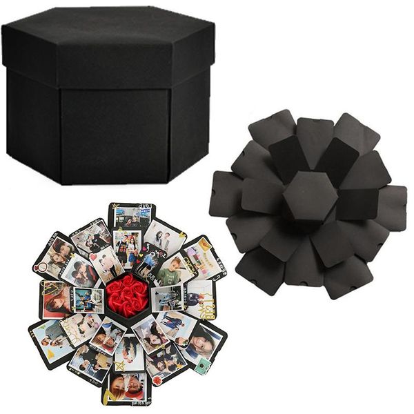 

gift wrap diy surprise love explosion box po for anniversary scrapbook birthday wedding