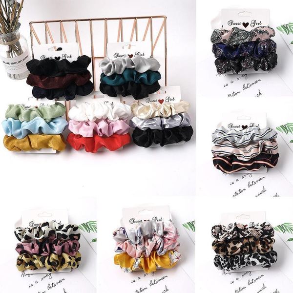 

1pcs vintage velvet scrunchie polka dot scrunchies elastic headwear holder set rope hair ponytail bands accessories ti q4u0, Slivery;white