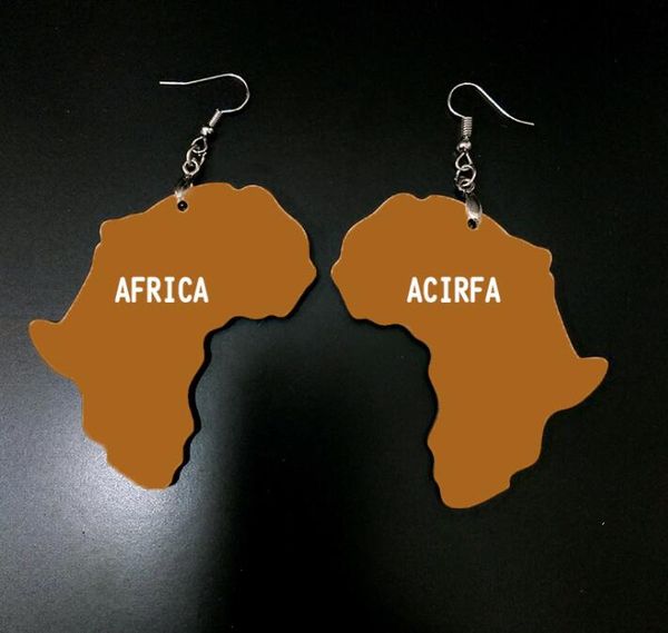 

dhl200pairs jewelry sublimation diy white blank wooden african earrings, Red;brown